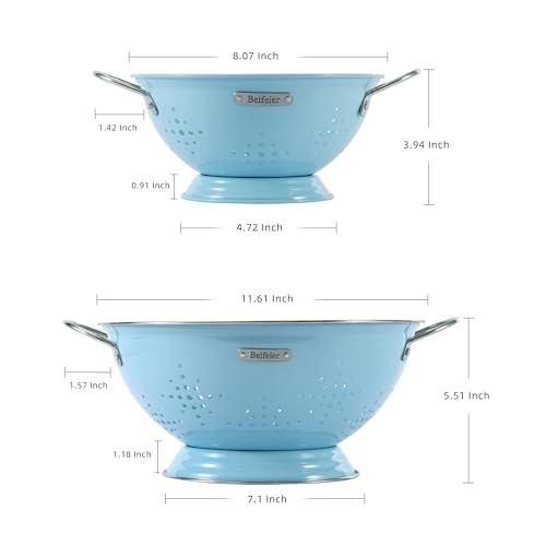Metal Colander 2 Pack (ArcticBlue)