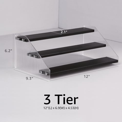 Tiered Spice Rack (Black 3 Tier 12")
