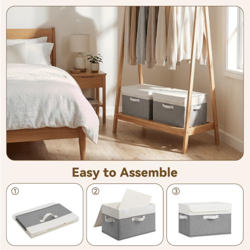 Memory Keepsake Storage Box (Gray & White / Large)