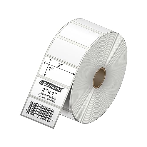 2"x1" Thermal Labels for Rollo (2 x 1 White - 15000 Labels)