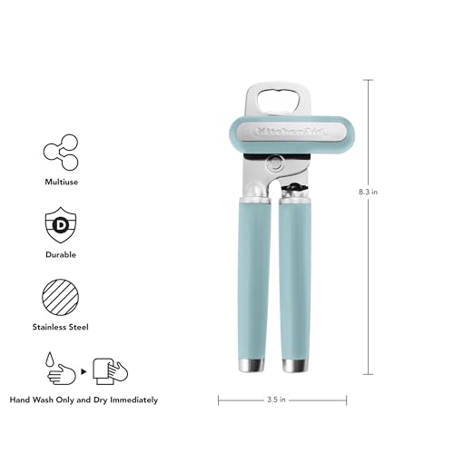 Classic Multifunction Can Opener and Bottle Opener Easy to Use (Mineral Water / 8.34-Inch)