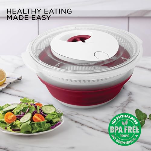 Collapsible Salad Spinner (Rose)