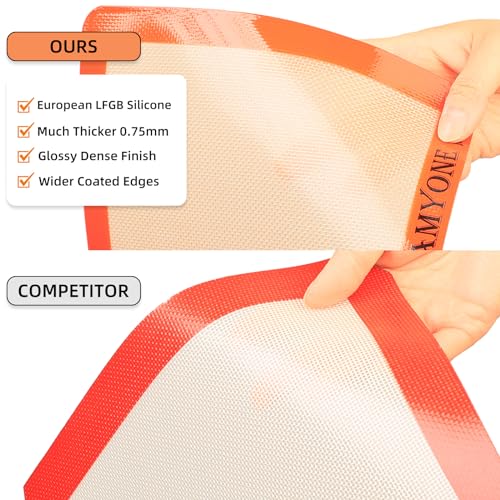 11x11 Silicone Baking Mat (Bright Orange / 10.8"L x 10.8"W)