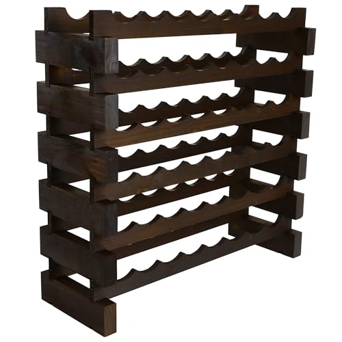 48 Bottle Wine Rack Dark Stain (Dark Stain)