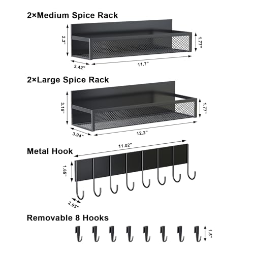 Magnetic Spice Rack for Refrigerator (5 Pack-New)