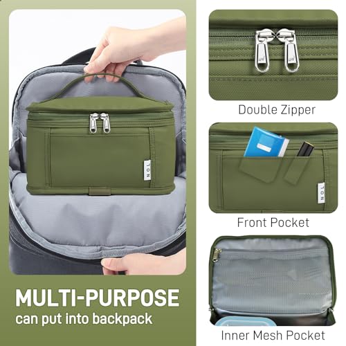 NOL Small Lunch Bag Mini Lunch Box Insulated Lunch Bag for Men (Amy green / Medium(5 Liters))