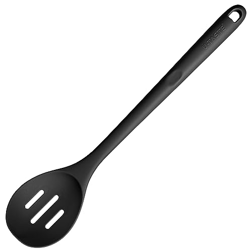 Silicone Slotted Spoon ((2) Black)