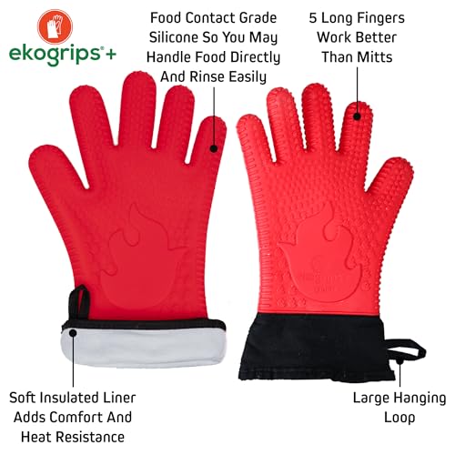 Ekogrips+ Premium Silicone Oven Mitts