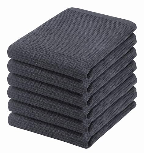 Solid Kitchen Cloths (15 x 25 - 6 Pack / Dark Grey)