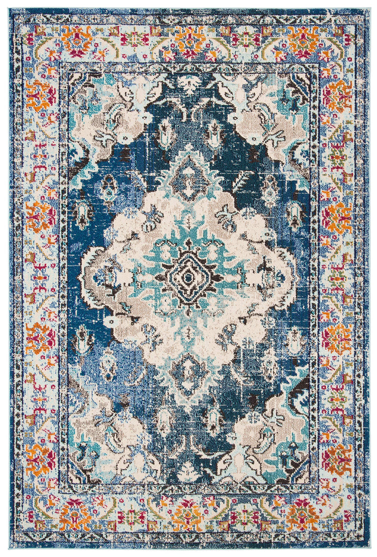 Monaco Area Rug 6'7"x9'2" (6'7" x 9'2" (Rectangular) / Navy/Light Blue)