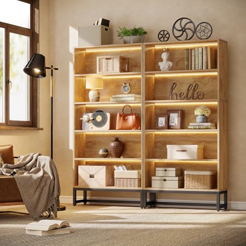 Tall Bookcase and Bookshelf (Brown)