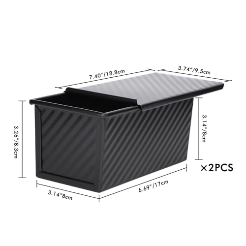 Pullman Loaf Pan with Lid (Black / 0.5lb 2ps)