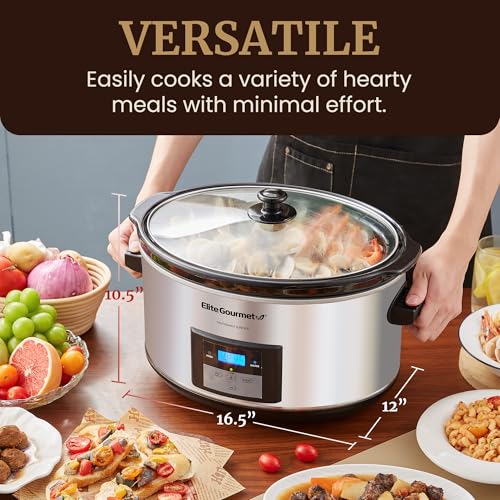 MST 900D Digital Slow Cooker (Stainless Steel/Black)