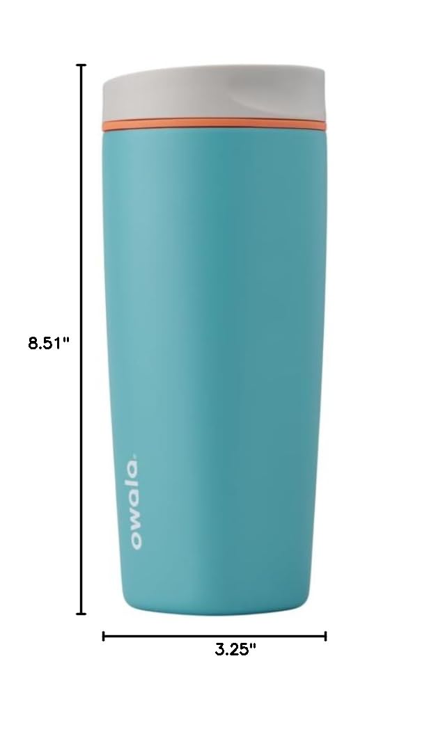 SmoothSip Slider Insulated Stainless Steel Coffee Tumbler (No Handle / 20 Ounces / Beachy Breeze)