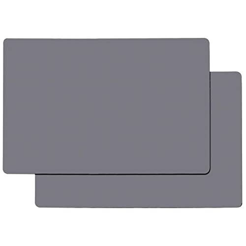 Gray Silicone Mats for Kitchen Counter (L-25"x 17"x 0.03" / Gray)