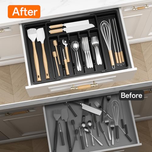 Large Silverware Organizer (Black)
