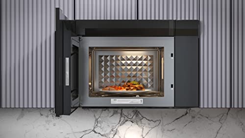 1.3 cu. ft. 24 inch Over The Range Stainless Steel Microwave (Black / 24 in/1.3 Cu. Ft.)