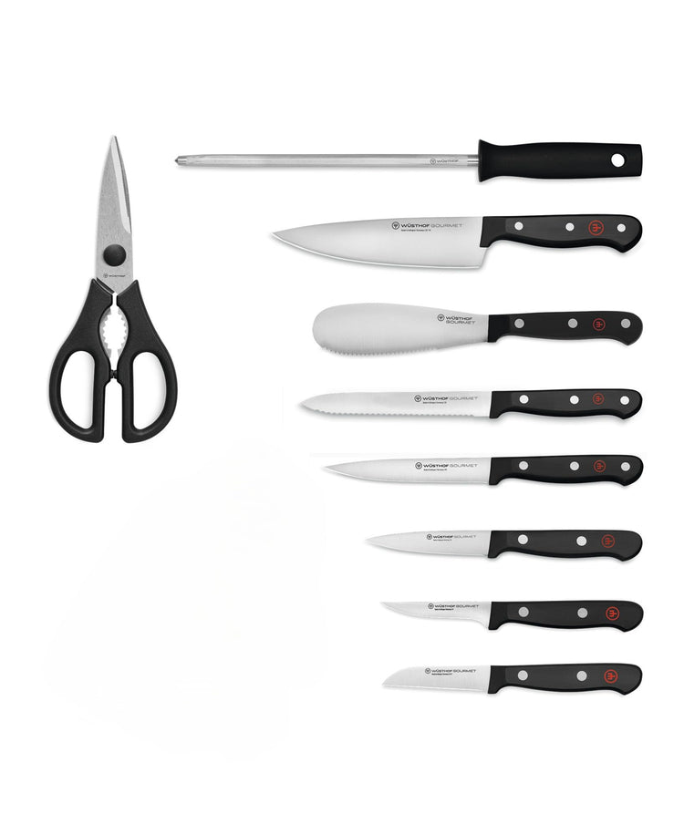 Gourmet 10 Piece Knife Block Set (10-Piece / Knife Block Set)