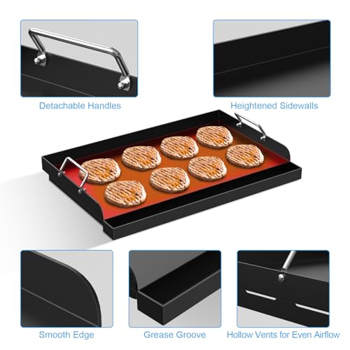 25x16''Universal Stovetop Griddle for Most GasStove (25" x 16.5" x 2.6")