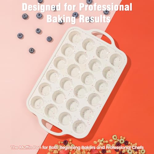 Silicone Muffin Pans With Metal Reinforced Frame (Mini: 24cups)