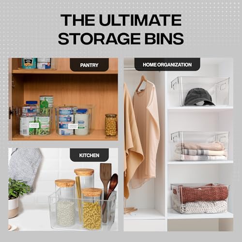 Clear Plastic Storage Bins (2 Pack)
