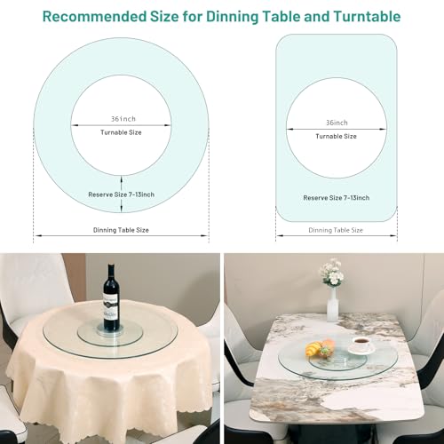 36 Inch Lazy Susan Turntable for Dining Table (36 inch)