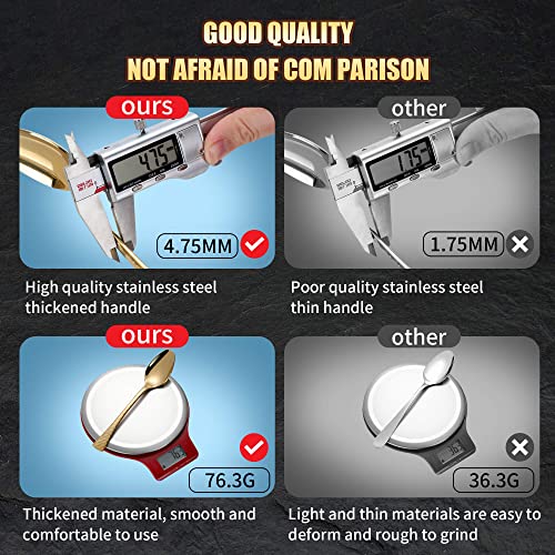 Hammered Gold Silverware Set (Gold / 20 Pieces Set)