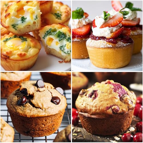 Jumbo Silicone Muffin Pan with Metal Frame (Jumbo 6-Cup: 2pcs)