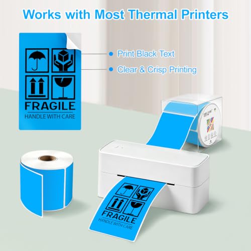 3 x 5 inch Home Moving Box Labels for Storage Bins 300pcs Colored Blank Label Sticker for Shipping Thermal Printer Color Coding Rectangle Moving Labels for Packing Boxes Sky Blue (Sky Blue)