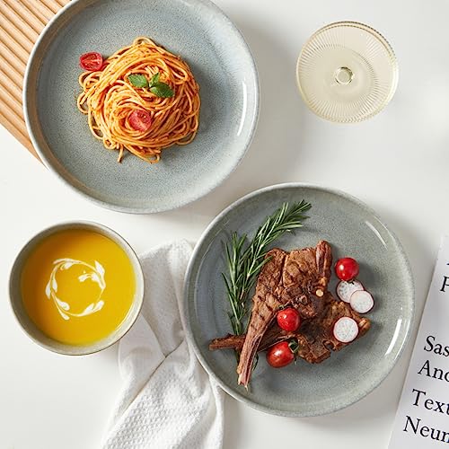 Stoneware Dinnerware Sets for 4 (Gradient Green / Set (16pcs))