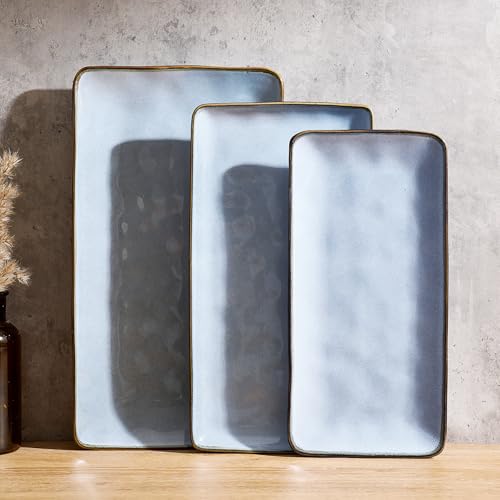 Serving Platters Set of 3 Sizes (Blue)