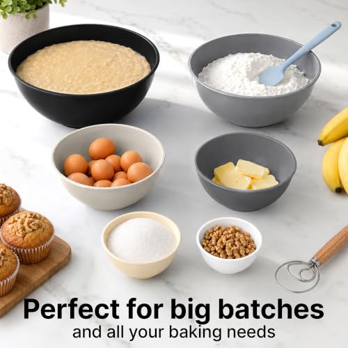12 Piece Plastic Mixing Bowls with Leak (Midnight Ombre)
