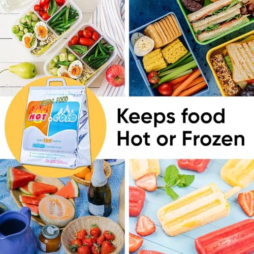Hot and Cold Insulated Bags for Food Delivery (Medium (Lunch Size))