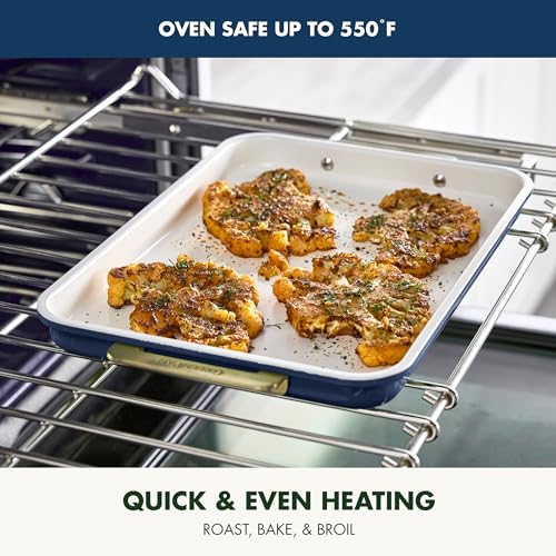 Bakeware 13" x 9" Ceramic Nonstick Quarter Sheet Pan (13" x 9" Quarter Sheet Pan / Oxford Blue)