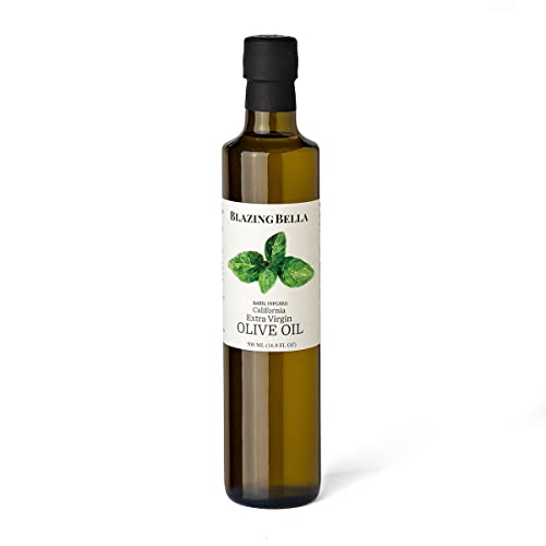 Basil Infused Extra Virgin Olive Oil from California