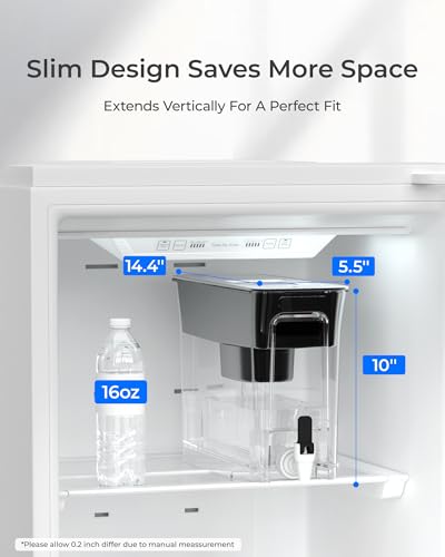 WFD 40L Water Filter Dispenser with 3 Filters (Black)