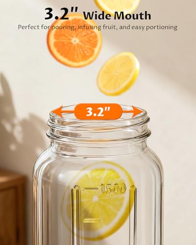 64oz Mason Jar Pitcher (Purple / 64 Ounces)