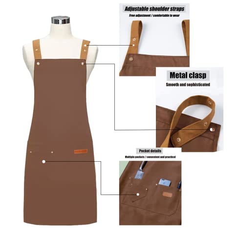 Personalized Custom Aprons Custom Adjustable Kitchen Cooking Aprons Hair Stylist Cafe Work Aprons For Men And Women (Black Color)