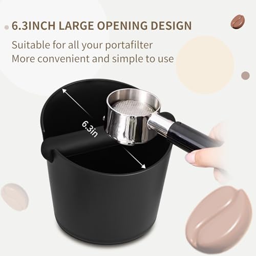 6.3Inch Knock Box Large Espresso Knock Box Shock (6.3Inch Espresso Knock Box)