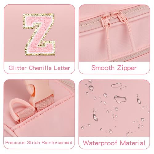 Lunch Box Kids Large Initial Insulated Lunch Bag for Girls (Pink / Z)