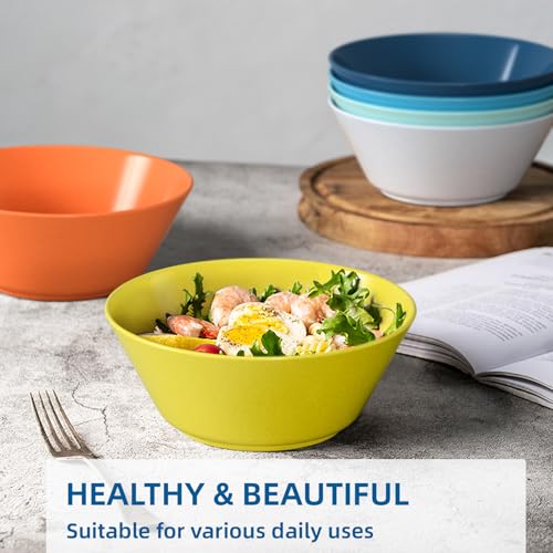 50 Oz Wheat Straw Bowls Set of 6 (Multicolor / 50 oz)