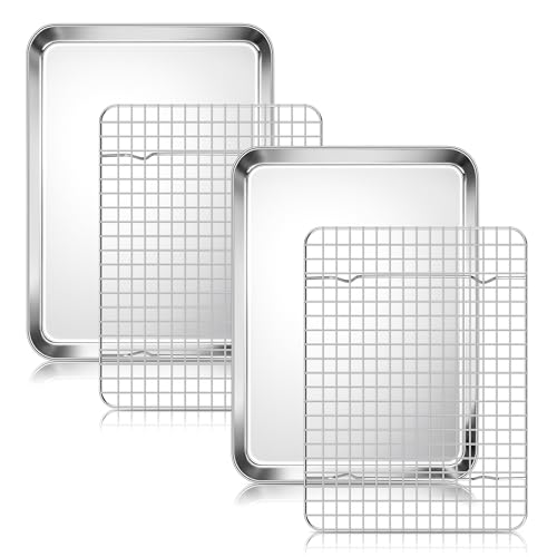 Quarter Sheet Pan with Wire Rack (12*10 Inch)