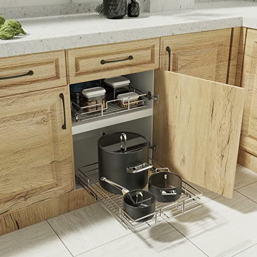 Pull Out Cabinet Organizer (1 Tier / 9"W x 21½"D)
