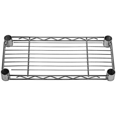 Shelving Inc. 8" d x 18" w Chrome Wire Shelving with 3 Tier Shelves (8" d x 18" w x 34" h)