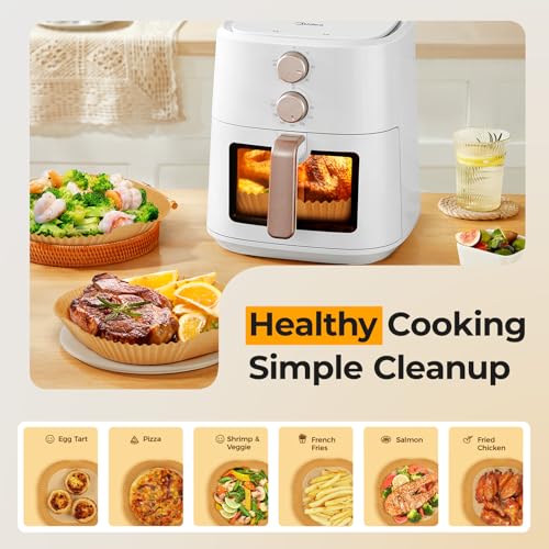 500 Pcs 8" Square Air Fryer Liners Disposable for 5 (8"Square)