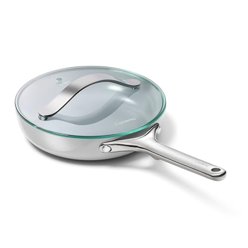 Non Stick Ceramic Mini Fry Pan with Glass Lid (1x 8 IN / Gray)
