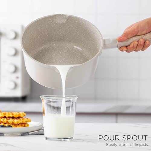Non Stick Cast Aluminum Cookware Set (Cream Round Handle / 11 Pc.)
