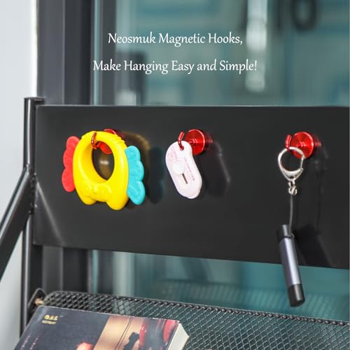 Magnetic Hooks (Red / 1.02 inches)