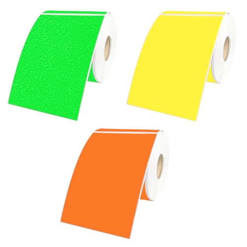 Colored Labels Stickers 3 x 2 Inch (Yellow/Fluorescent/Orange / 2*3 inch)