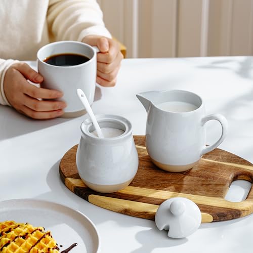 10oz Sugar Bowl & 13oz Creamer Set (Cream & Sugar Set / Light Gray)
